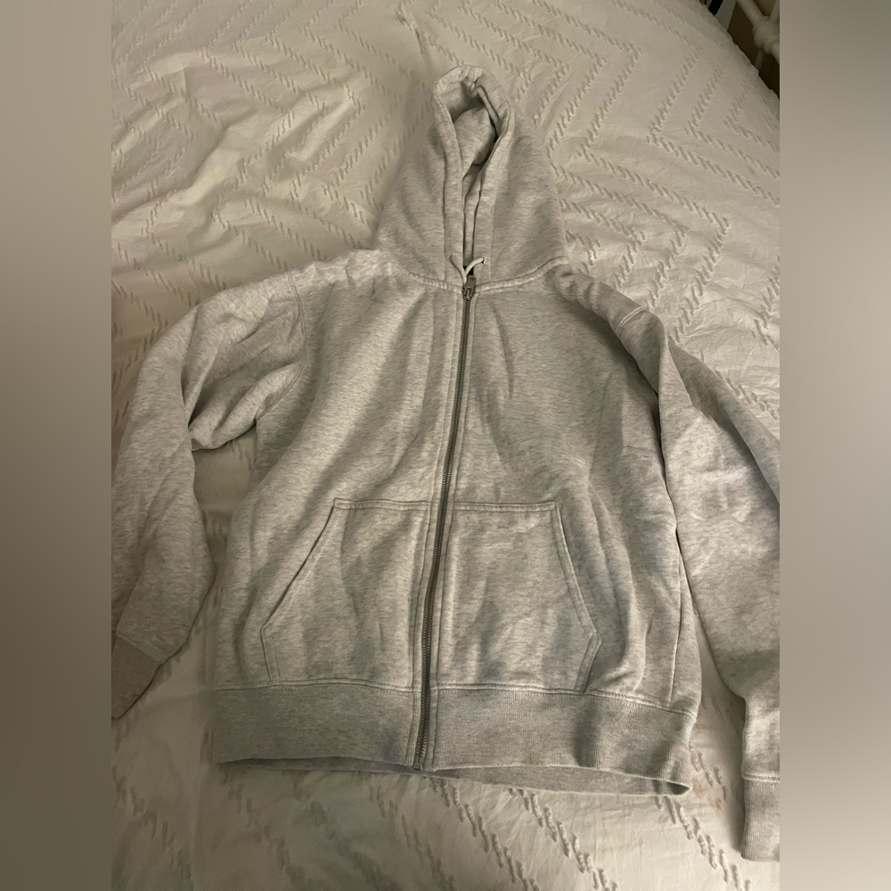 Gray Zip Hoodie
